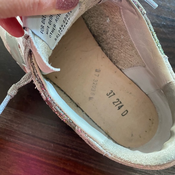 Golden Goose Glittery Silver Sneakers - Picture 7 of 9
